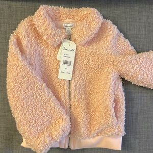 NWT Soft faux fur bomber jacket